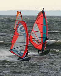 racing wind surfers